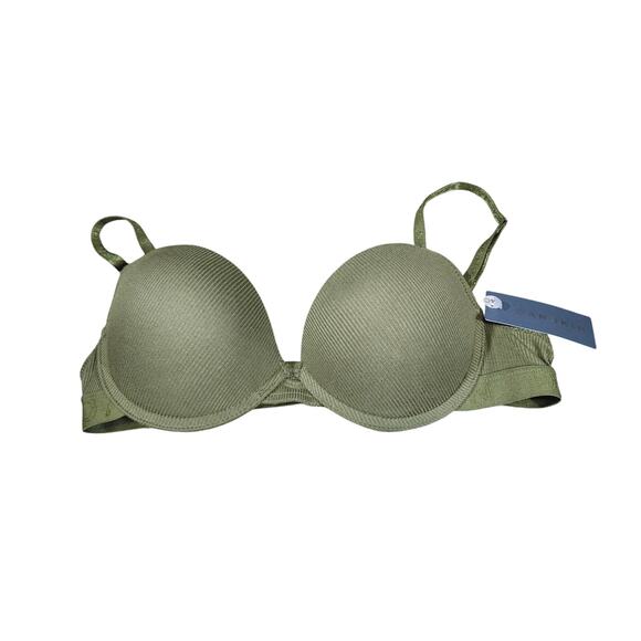 Danskin Intimates Push-Up Military Green Bra 34C Padded Underwire MSR $64 NWT - Picture 1 of 8